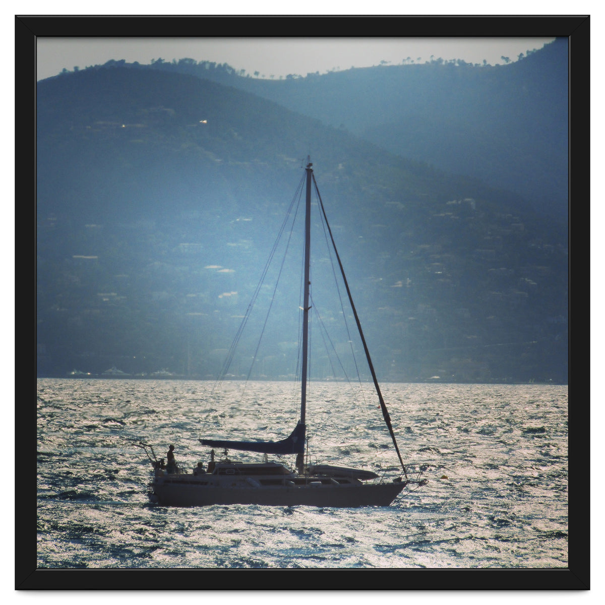Sailing boat at sunset