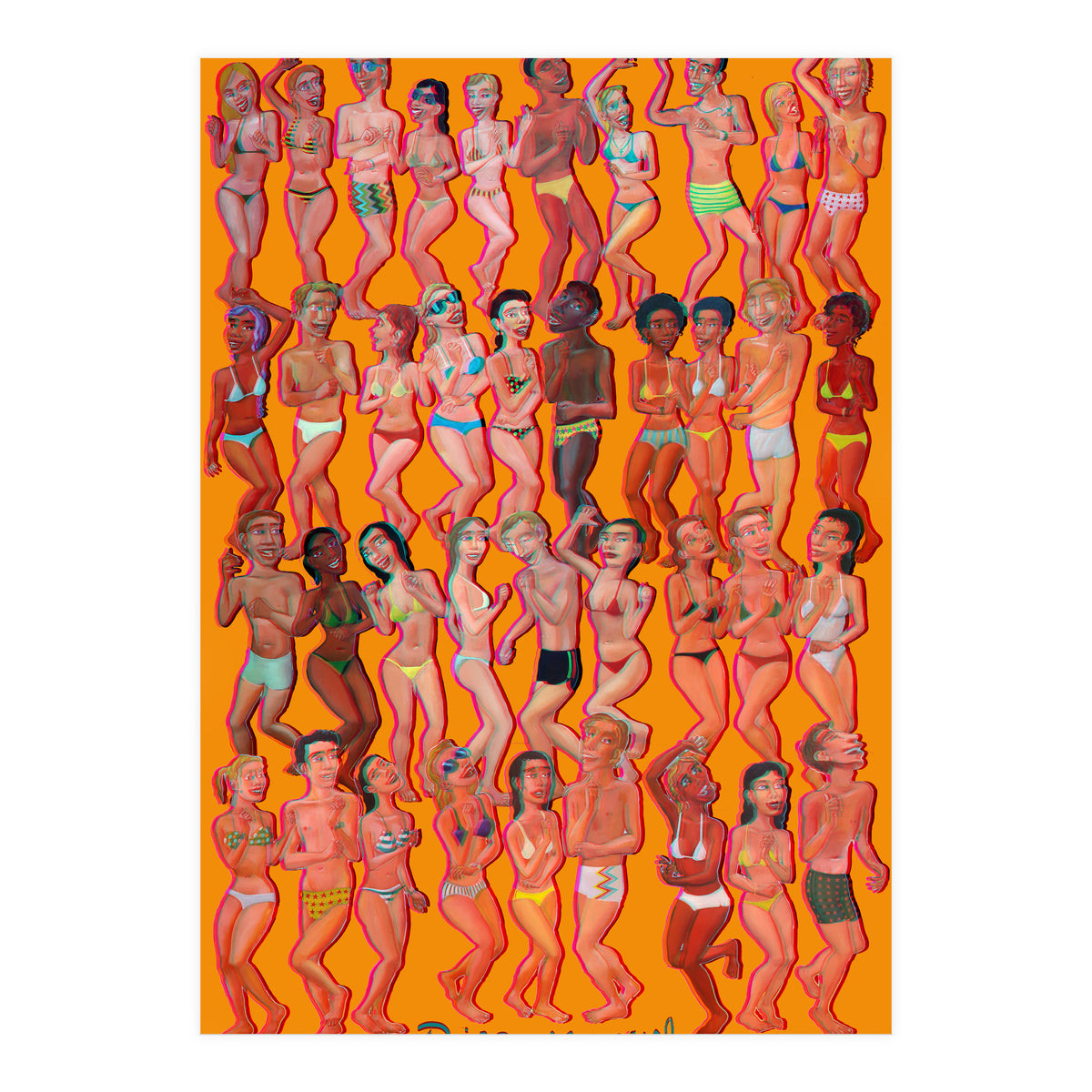 Bailando En La Playa 3d (Print Only)