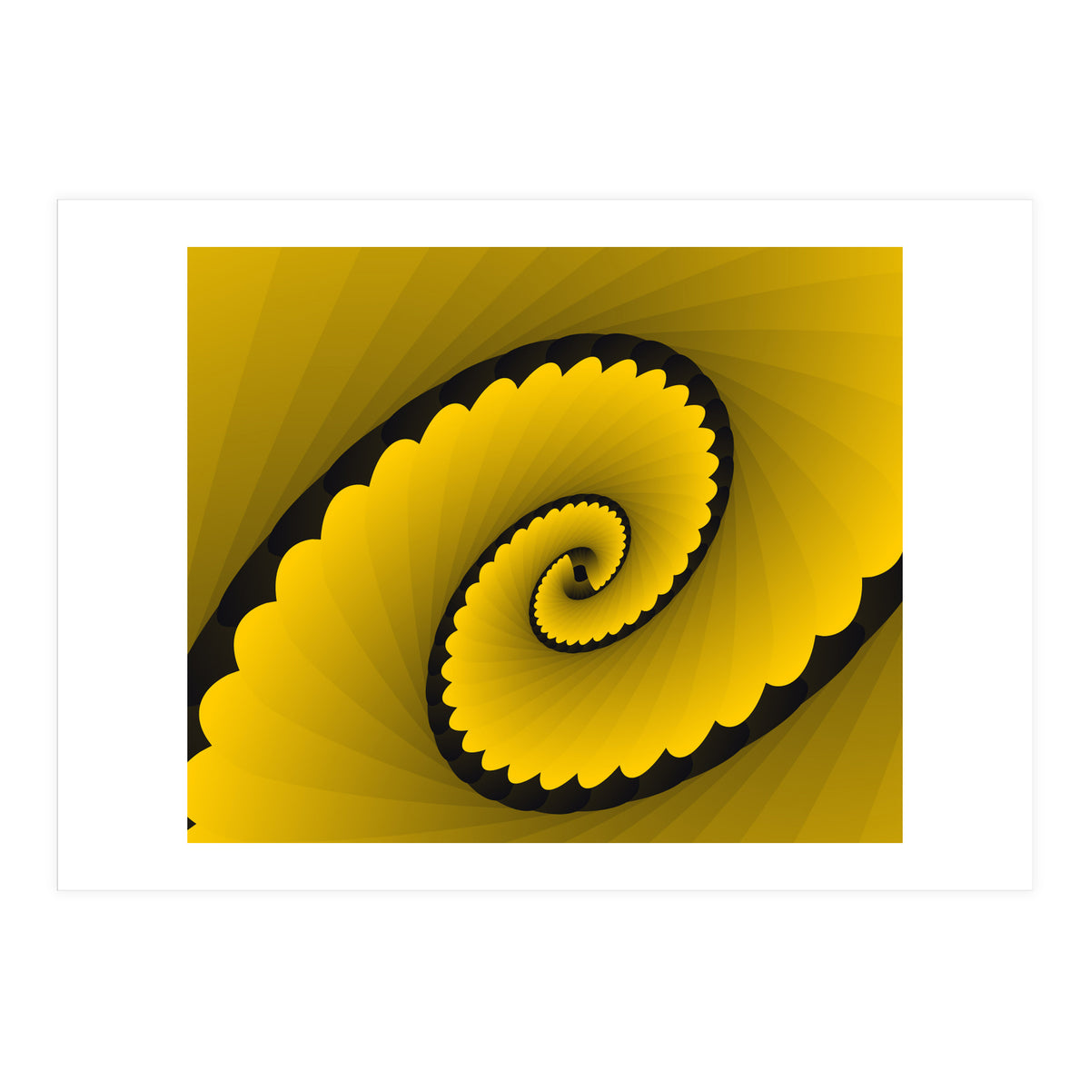 Abstract Floral Yellow (Print Only)