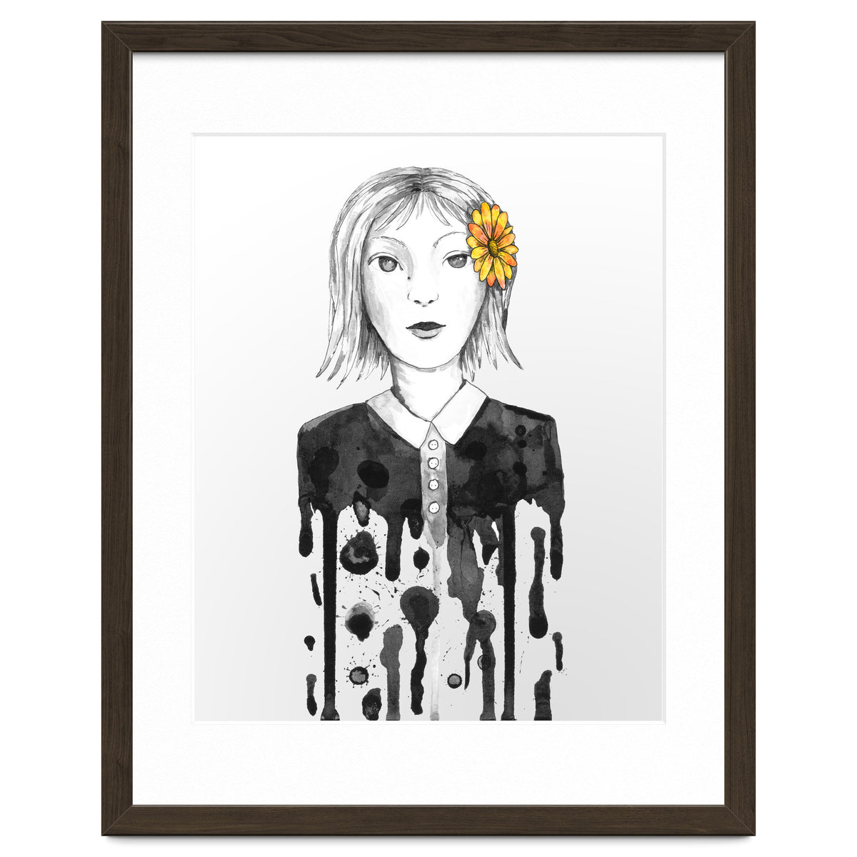 Flower dripping girl