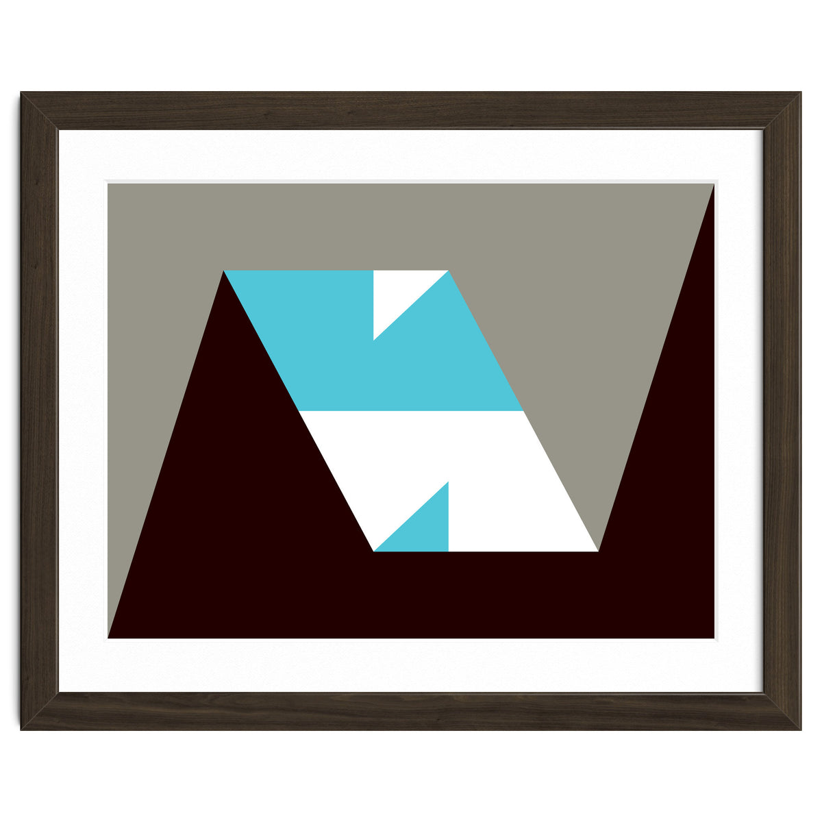 Geometric Shapes No. 48 - grey & blue