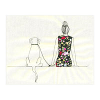 Girl And Dog Print (Print Only)