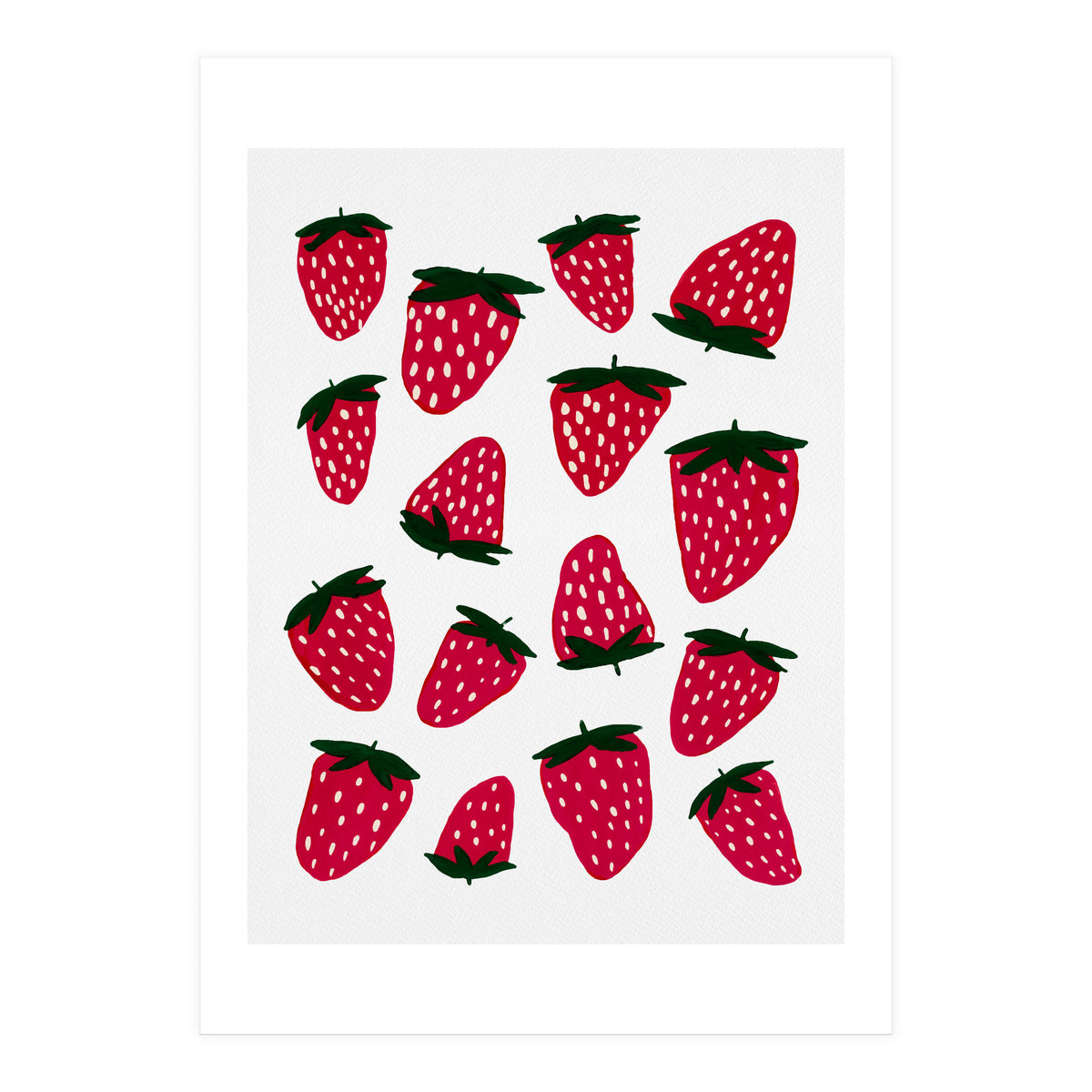 Summer strawberries red  (Print Only)