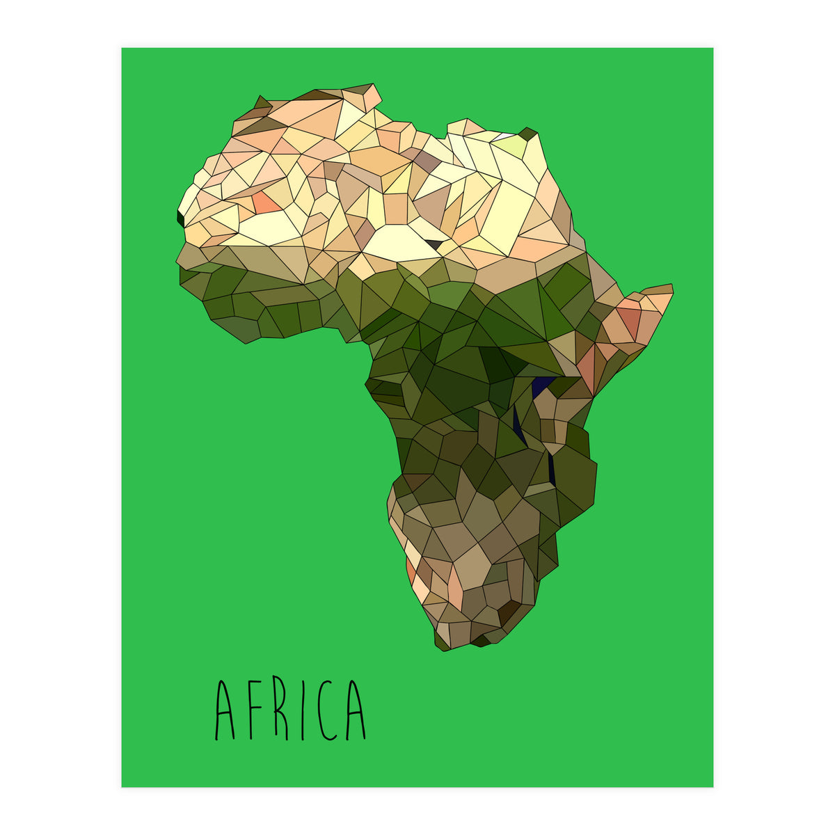 Africa - Green (Print Only)