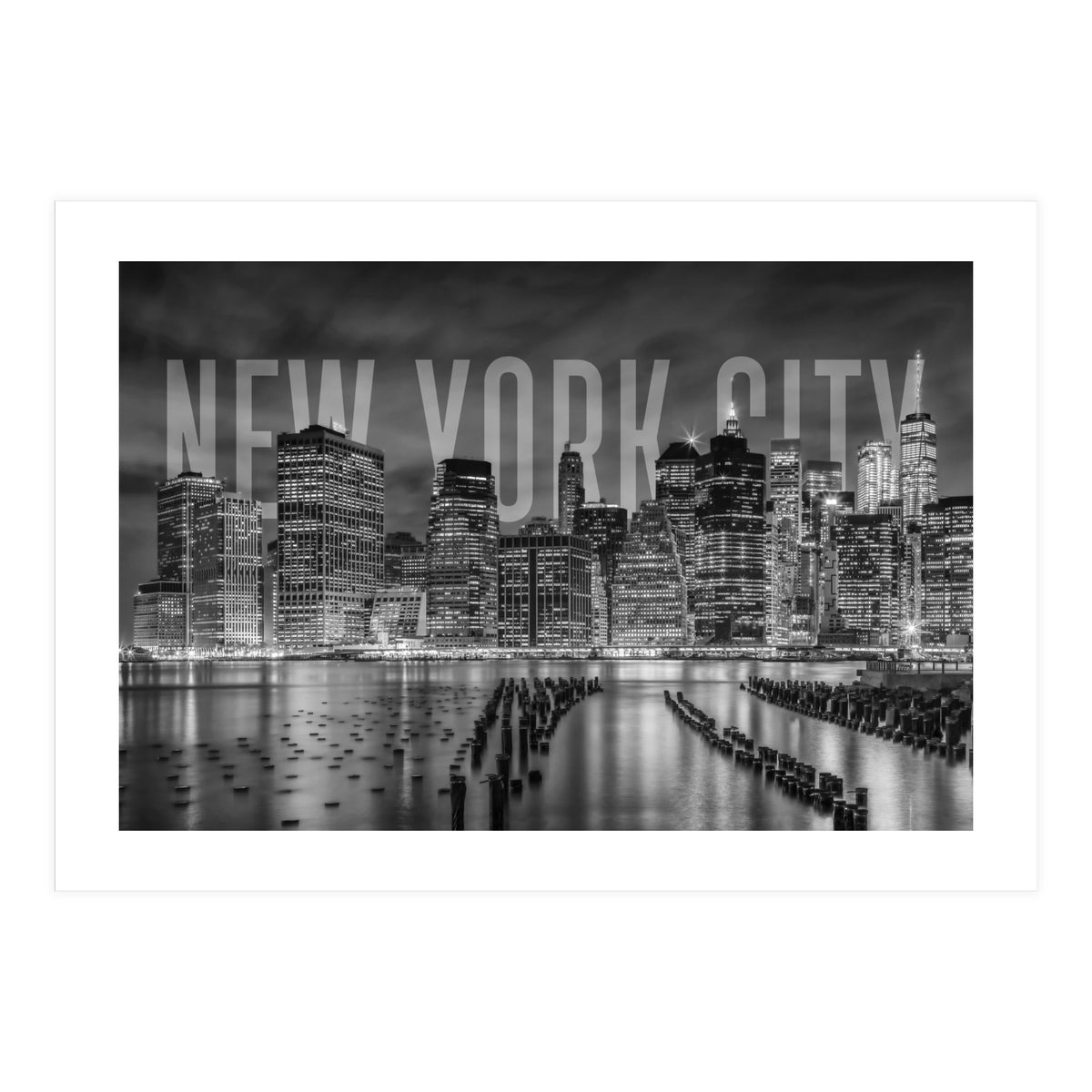 NEW YORK CITY Skyline | Monochrome (Print Only)