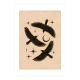 Black Birds Flying With The Moon (Print Only) thumbnail