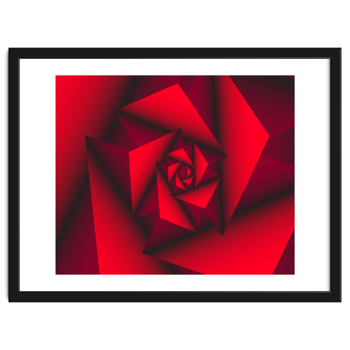 Red Abstract Geometric
