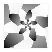 Abstract Black & White Floral (Print Only)
