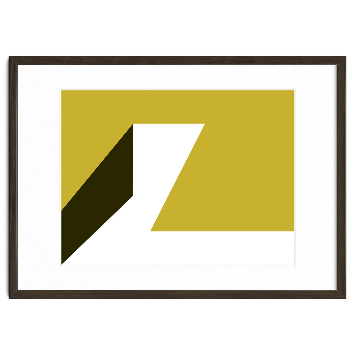 Geometric Shapes No. 78 - mustard, black & white