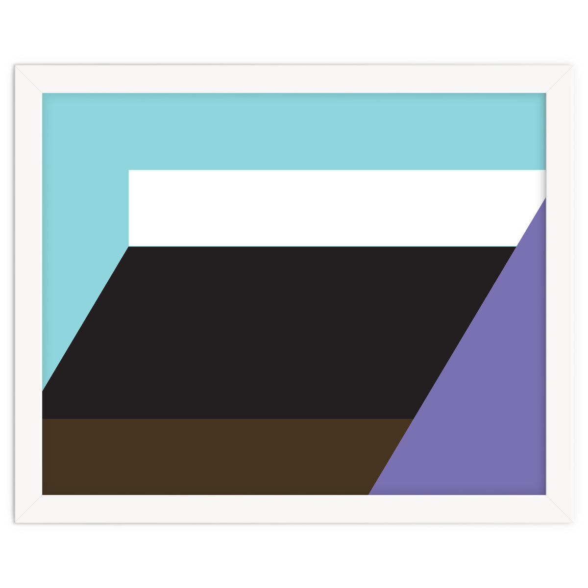 Geometric Shapes No. 34 - purple, blue & black