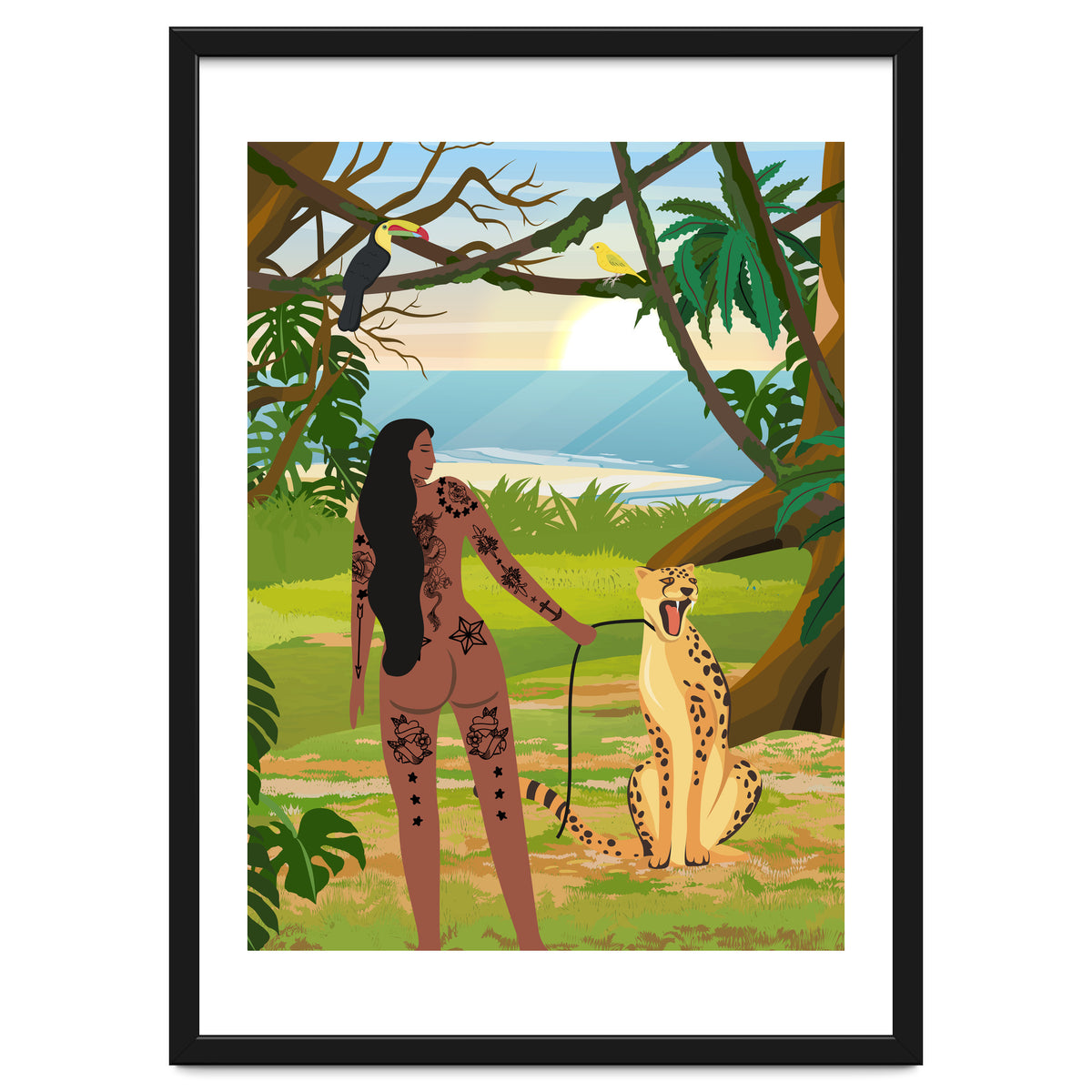 Boho Girl with Cheetah