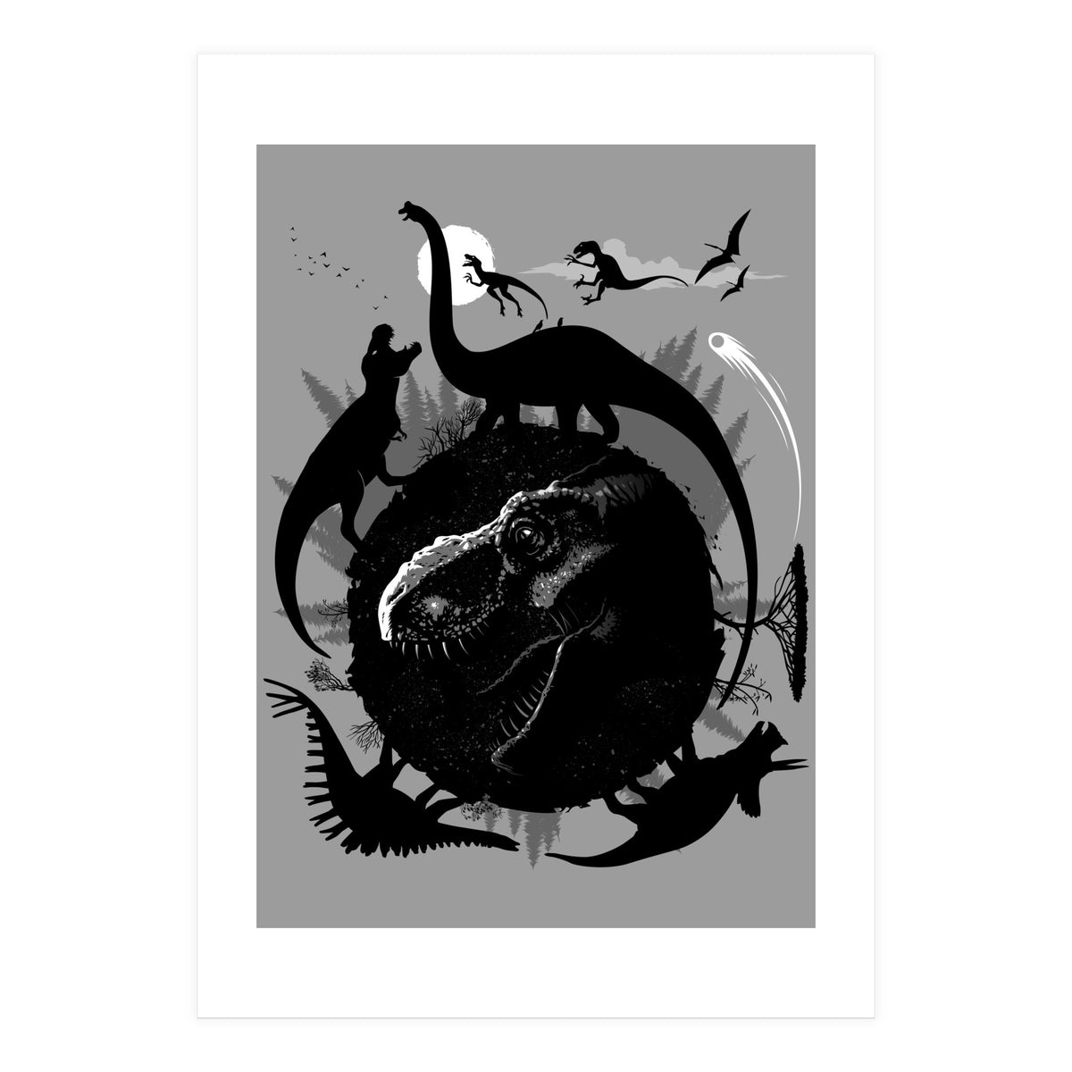 Circle of T-Rex (Print Only)