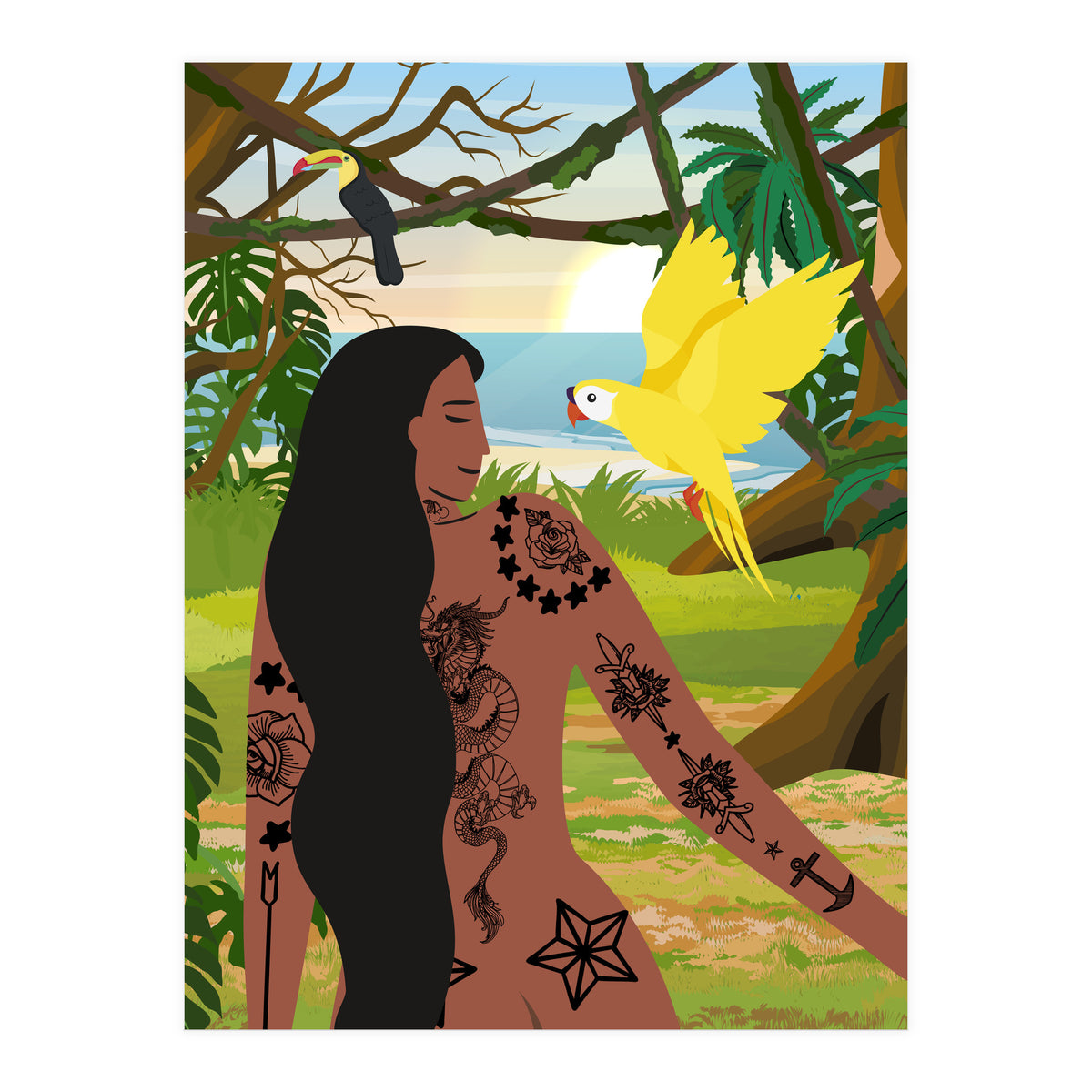 Golden Conure and Me (Print Only)