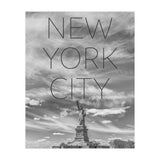 NYC Statue of Liberty | Text & Skyline (Print Only) thumbnail