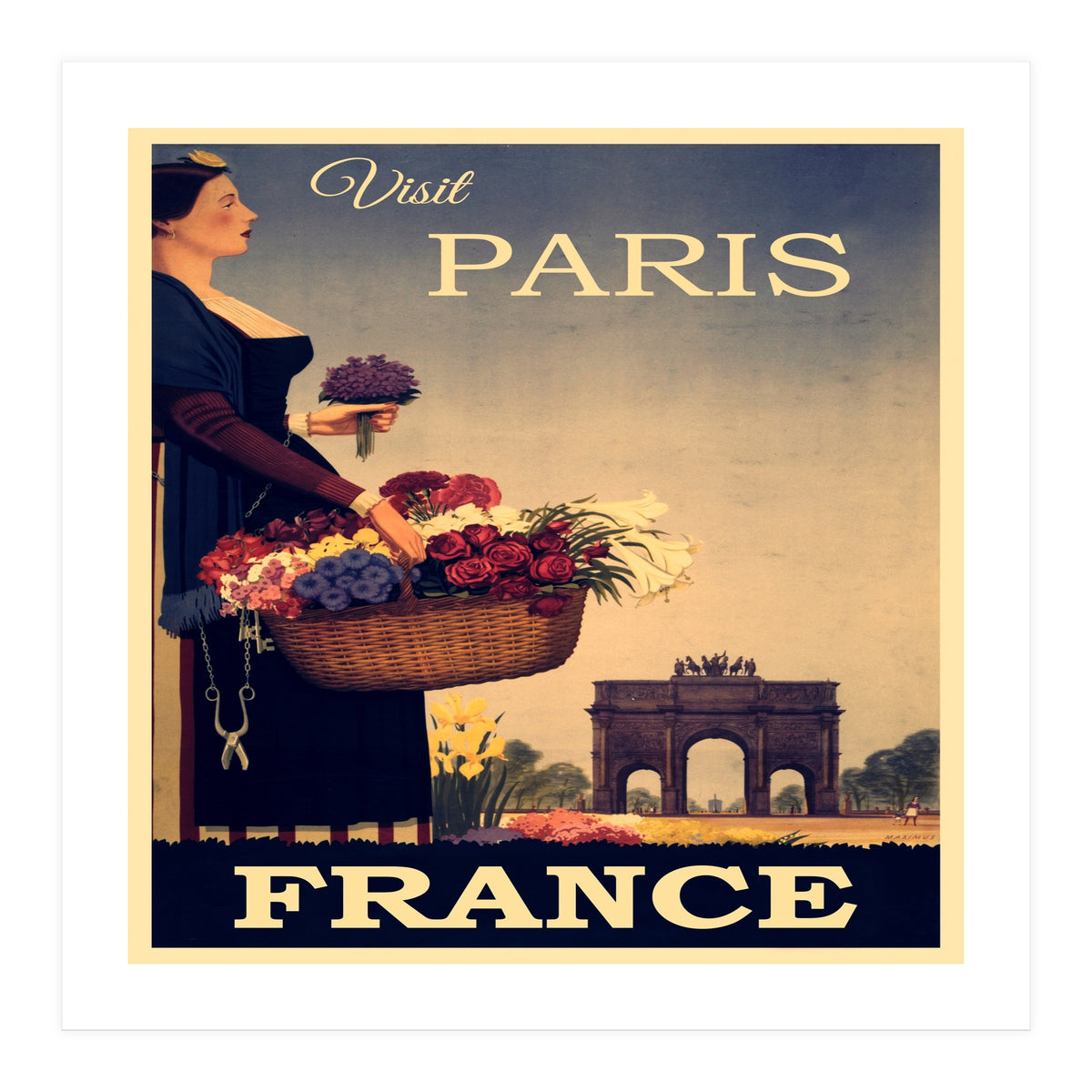 Paris France Travel Poster (Print Only)