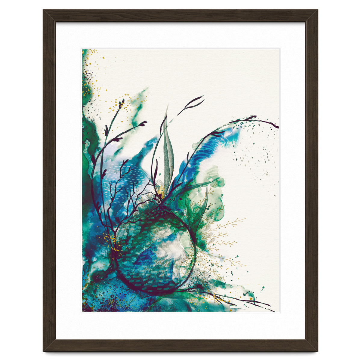 Abstract Sea Watercolour