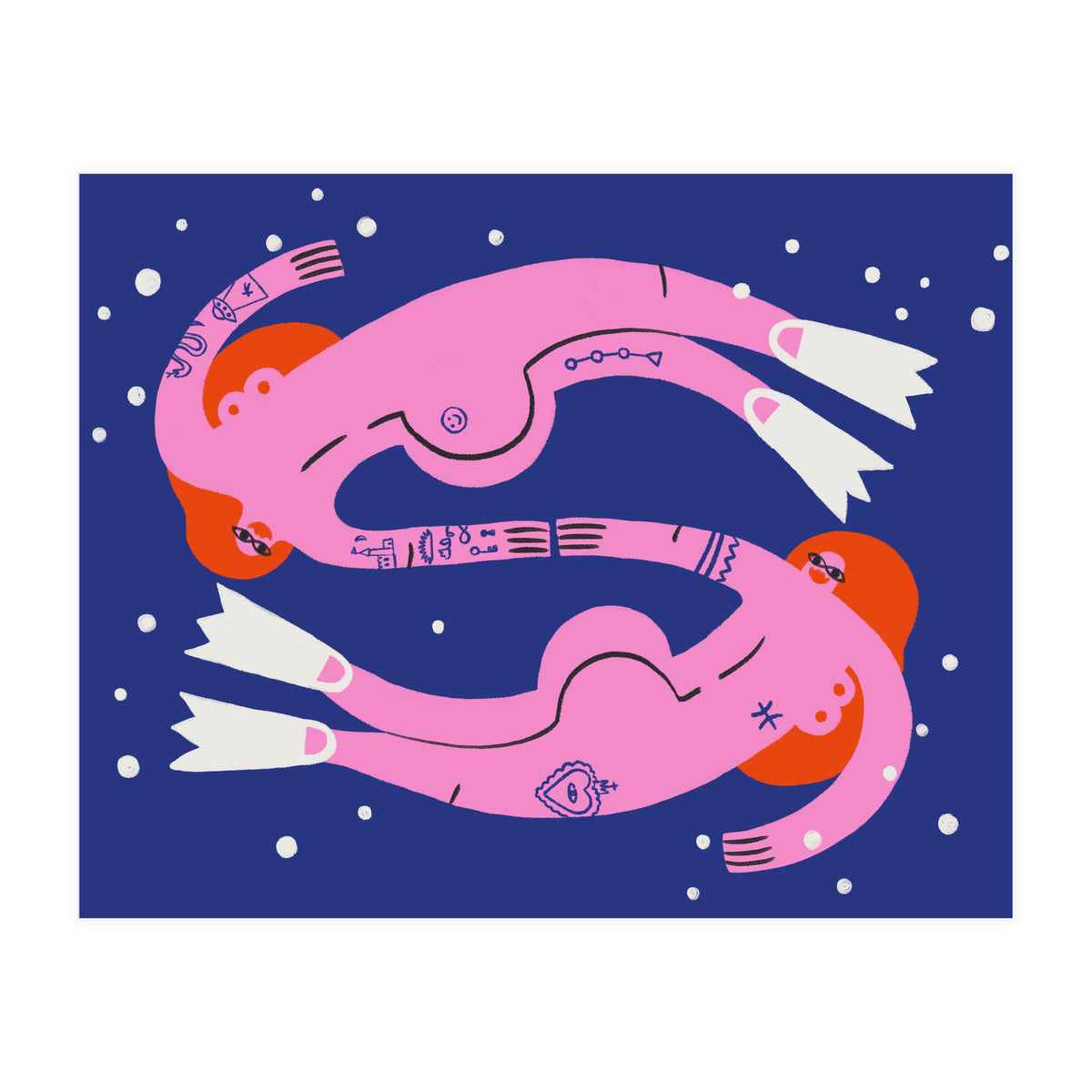 Swirling In The Deep Pisces (Print Only)