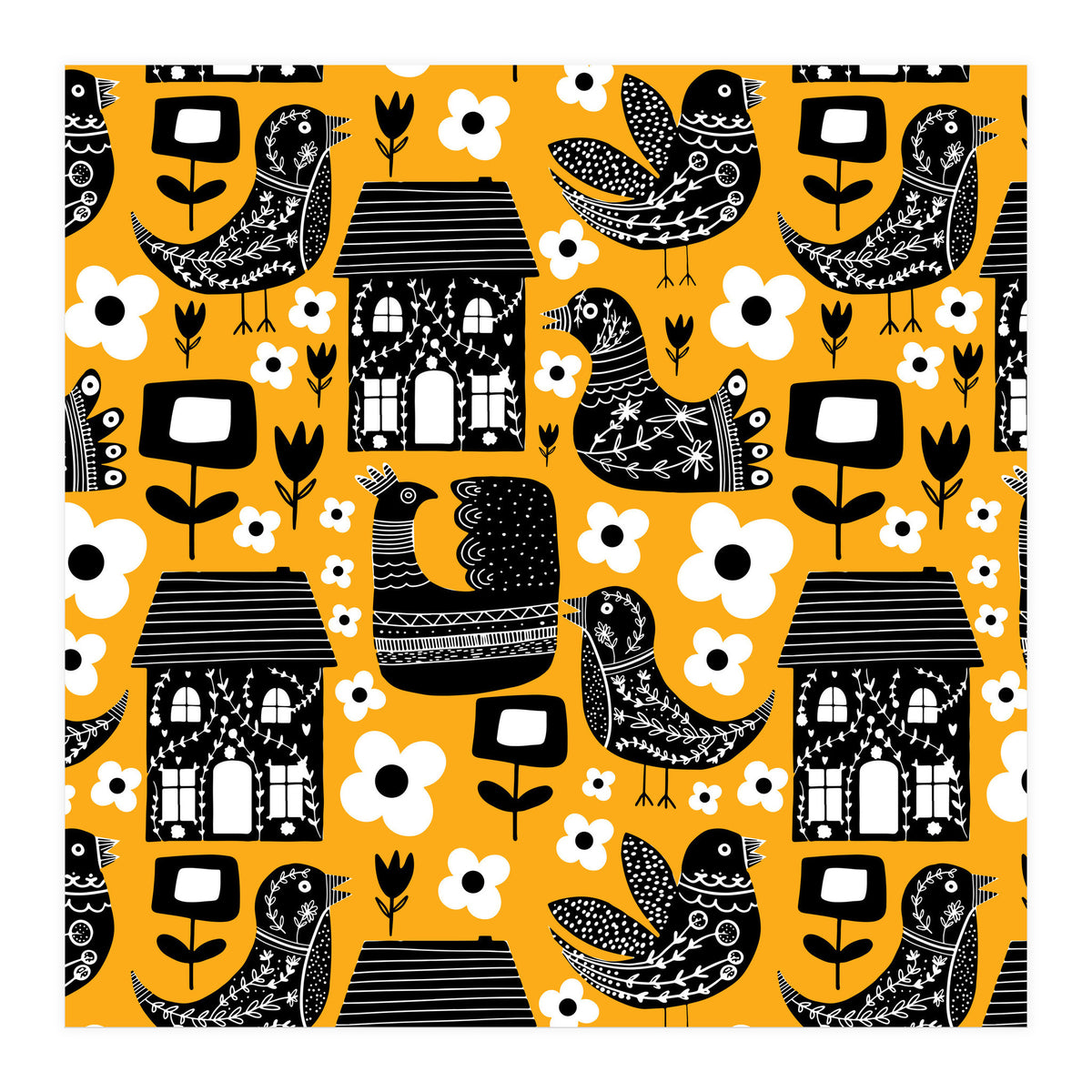 Max Folk Yellow  (Print Only)