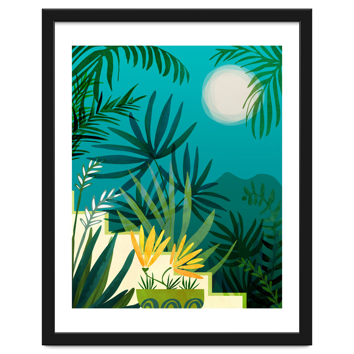 Rainforest With Moonlight