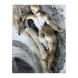 Antique sculpture of a naked girl from behind (Print Only) thumbnail