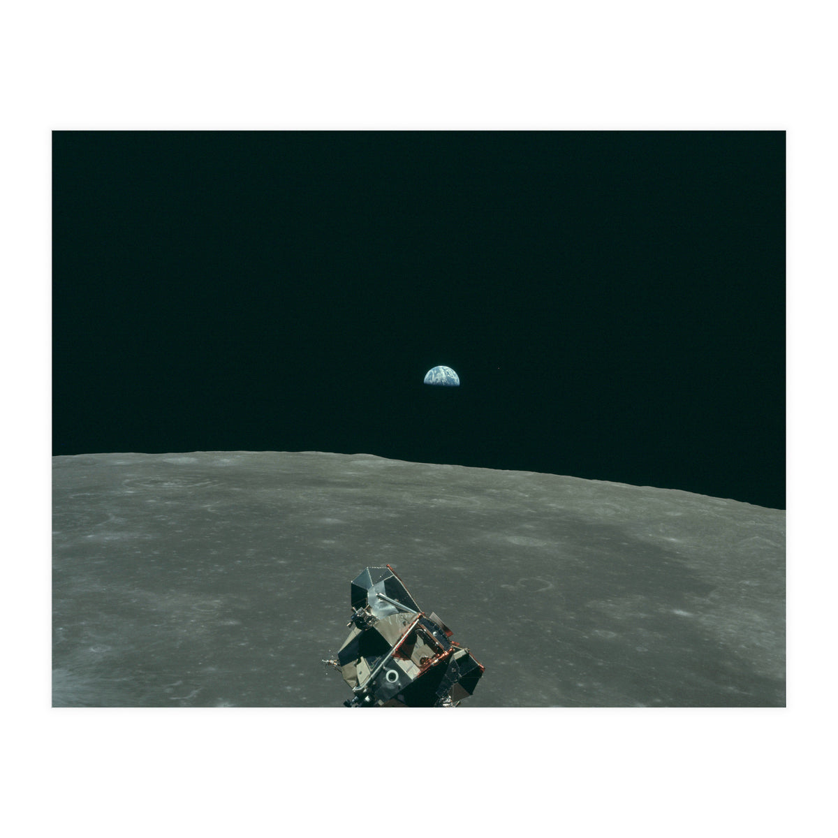 Earth, Moon And Lunar Module, As11 44 6643 (Print Only)