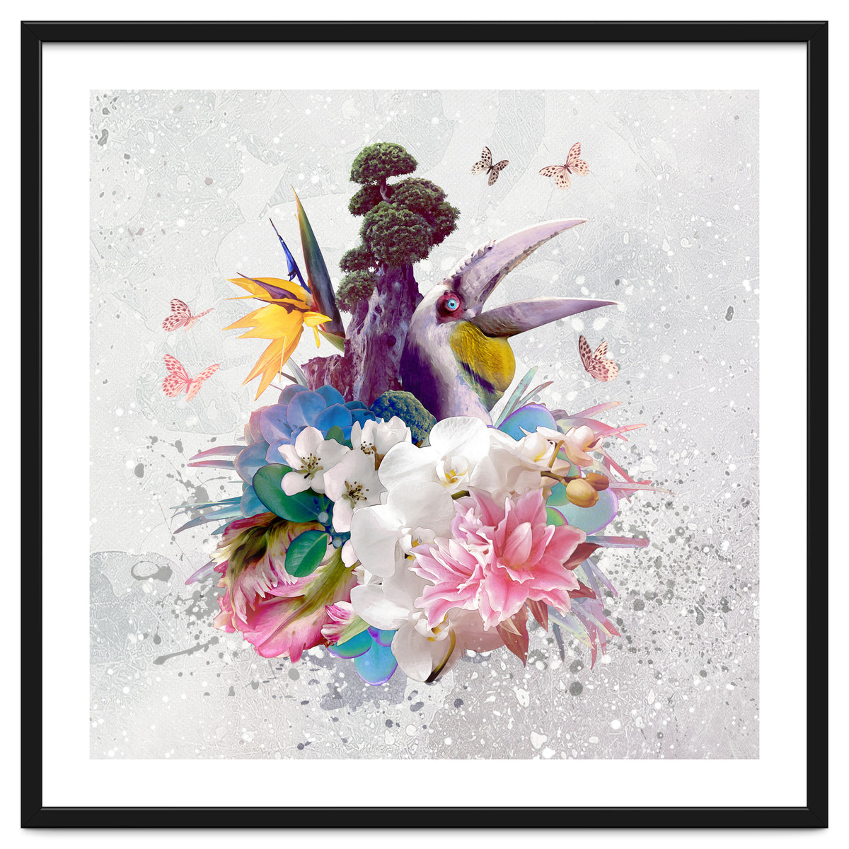 Floral Hornbill Grey