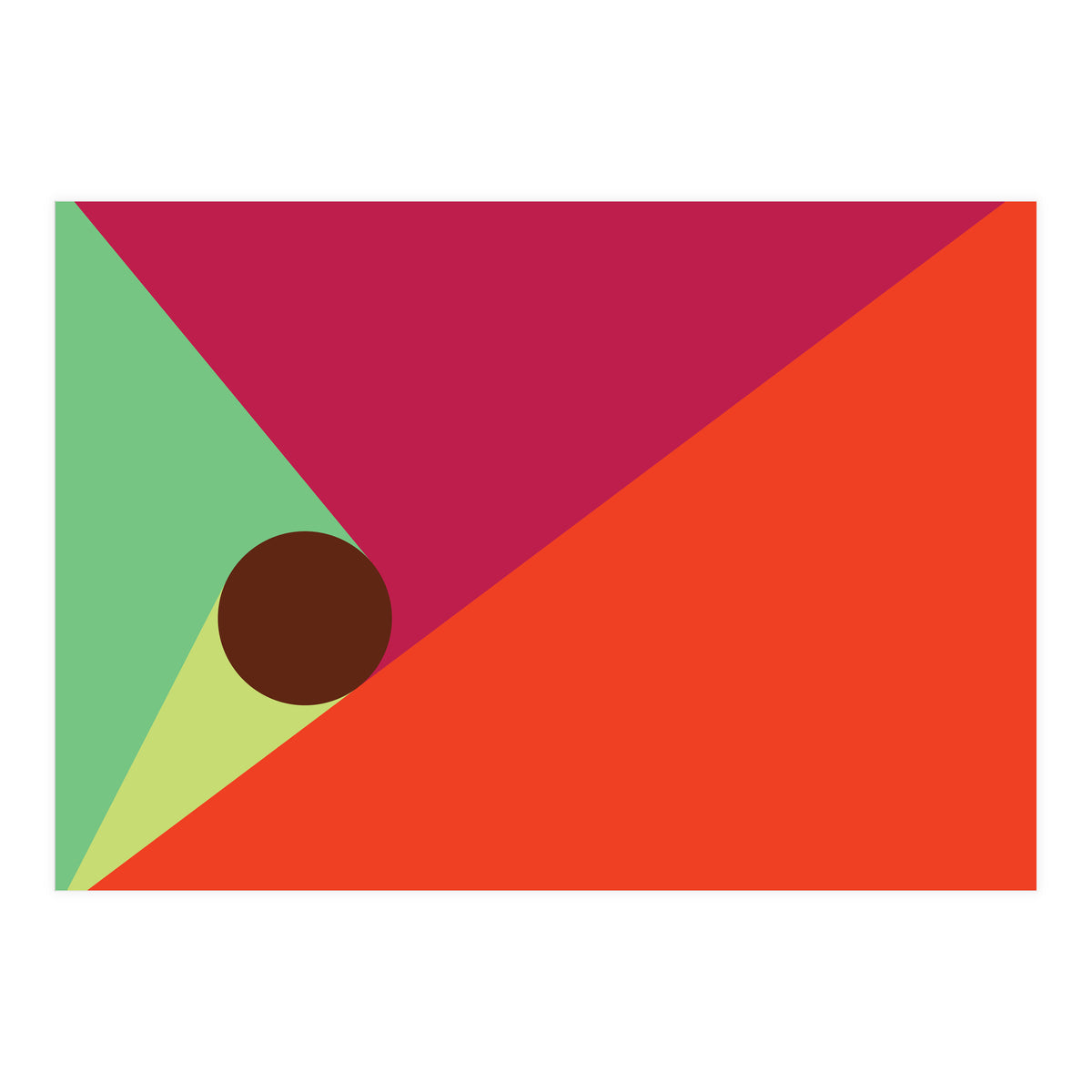 Geometric Shapes No. 25 - orange, mint & purple (Print Only)