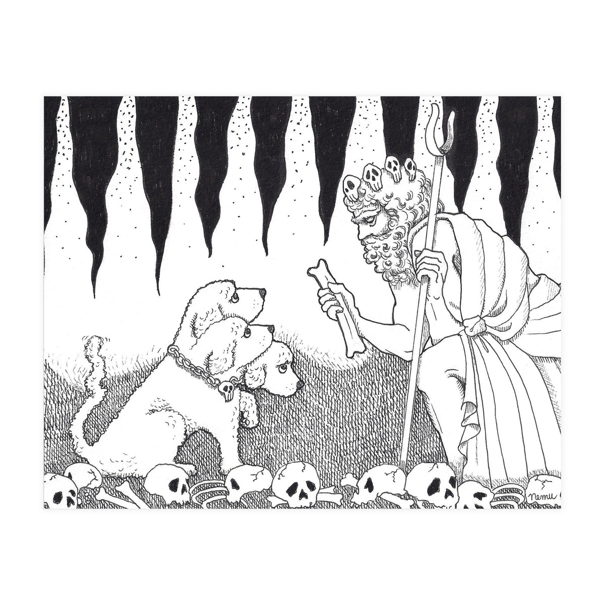 Cerberdoodle (Print Only)