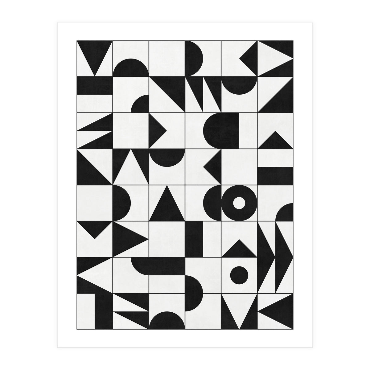 My Favorite Geometric Patterns No.10 - White (Print Only)
