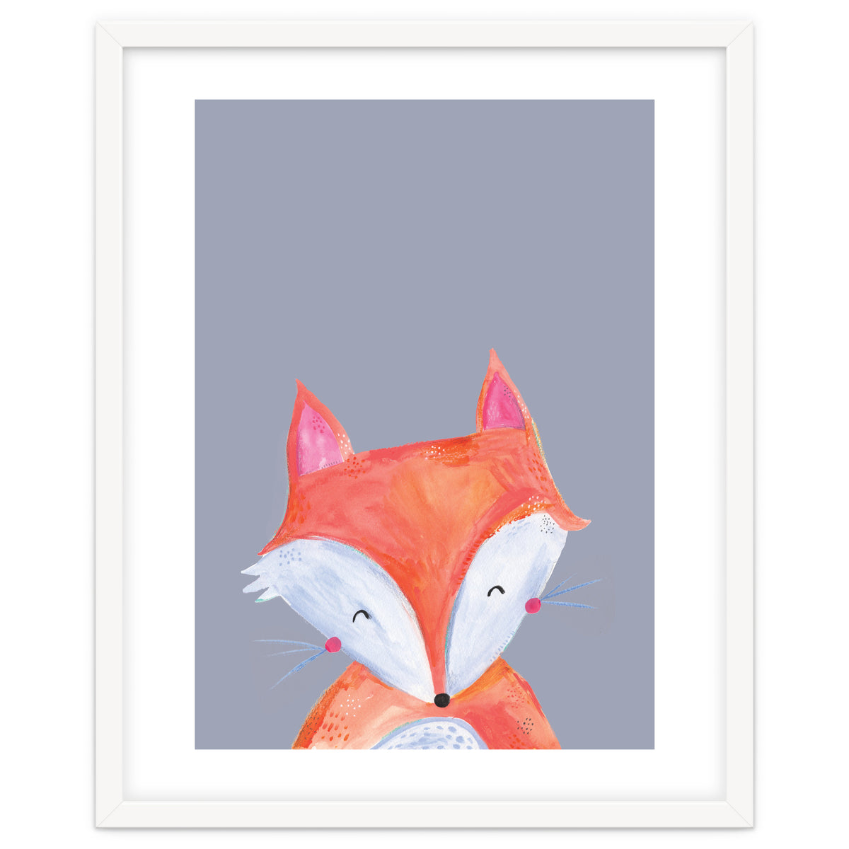 Woodland Fox On Grey