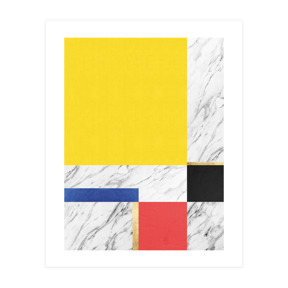 Geometric and golden X (Print Only)