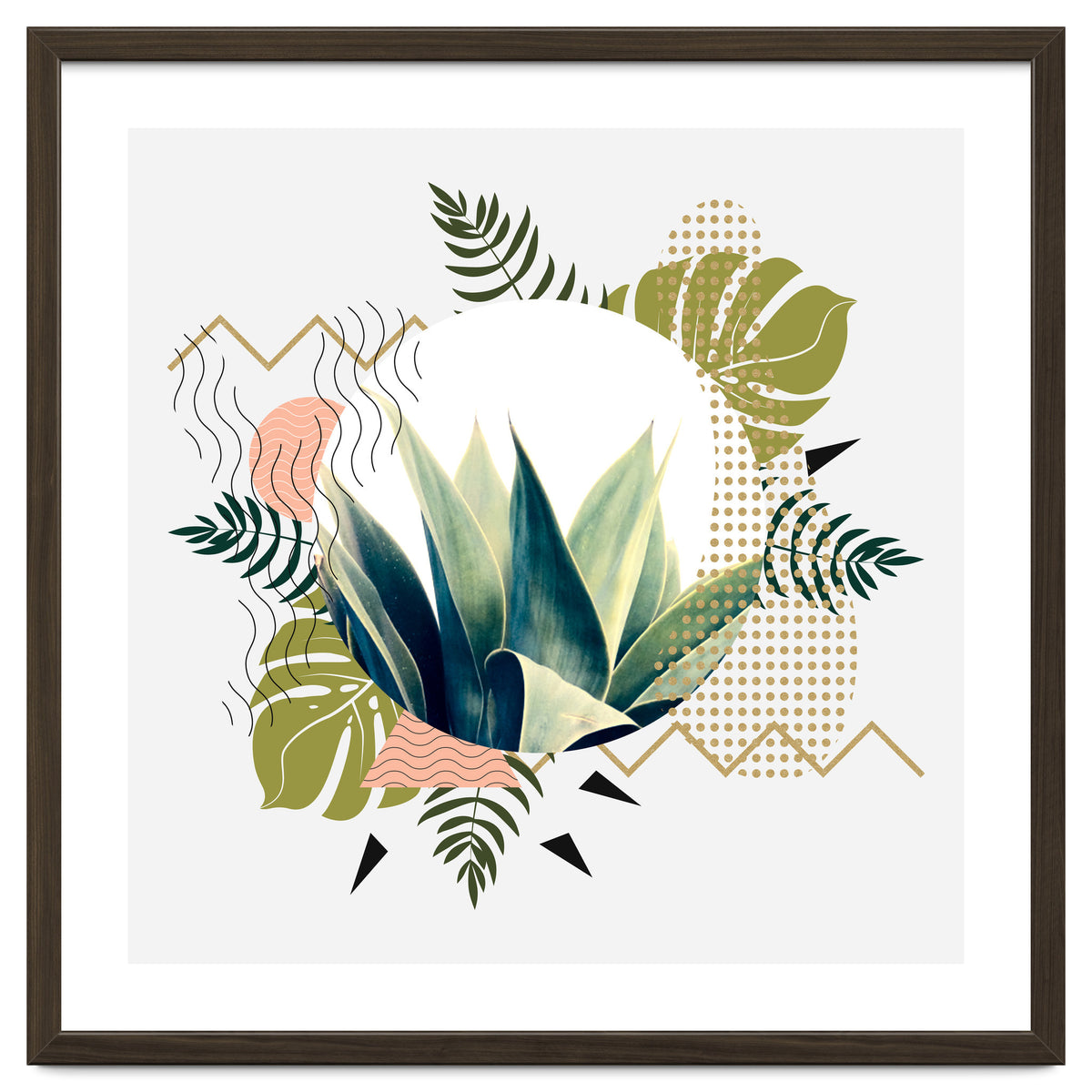 Abstract geometrical and botanical shapes