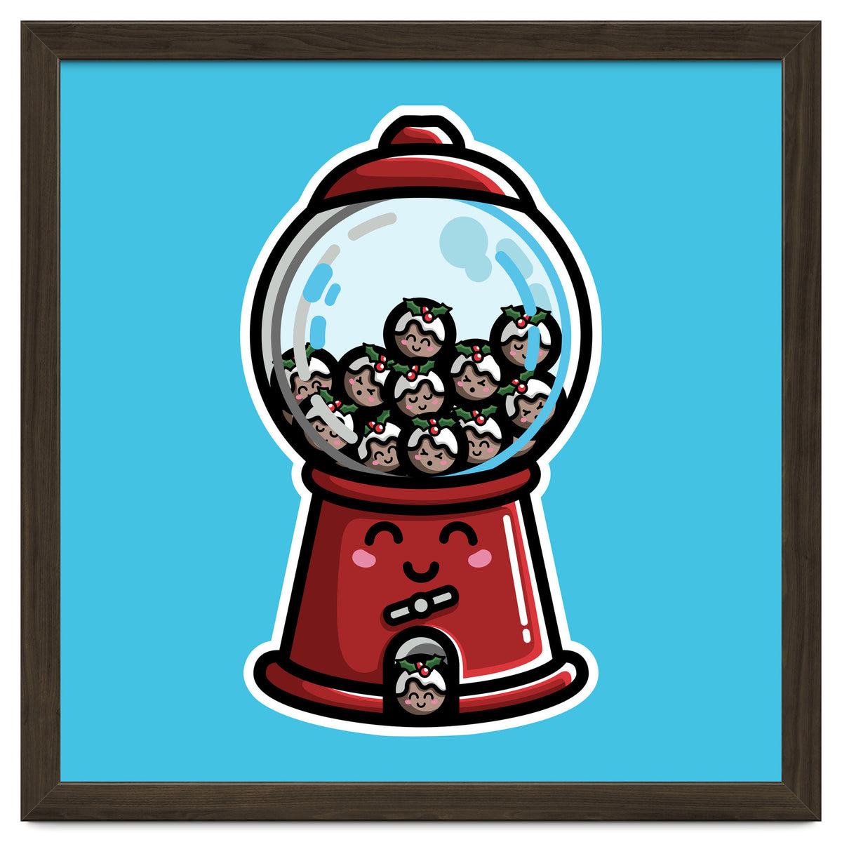 Kawaii Cute Christmas Pudding Gumball Machine