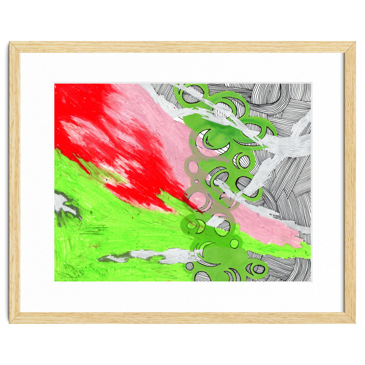 Green and Pink Spill