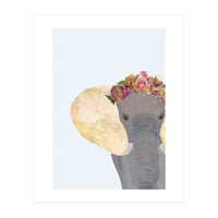 Angelic Boho Elephant Portrait (Print Only)