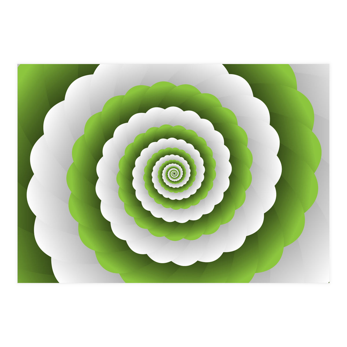 Green Modern Floral Interior Design Art (Print Only)