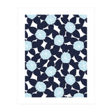 Pastel Blue Abstract Flower Pattern (Print Only) thumbnail
