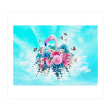Floral Flamingo  (Print Only) thumbnail