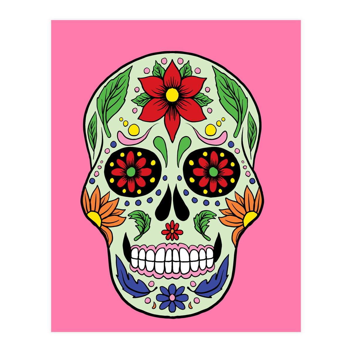 Colorful Skull I (Print Only)