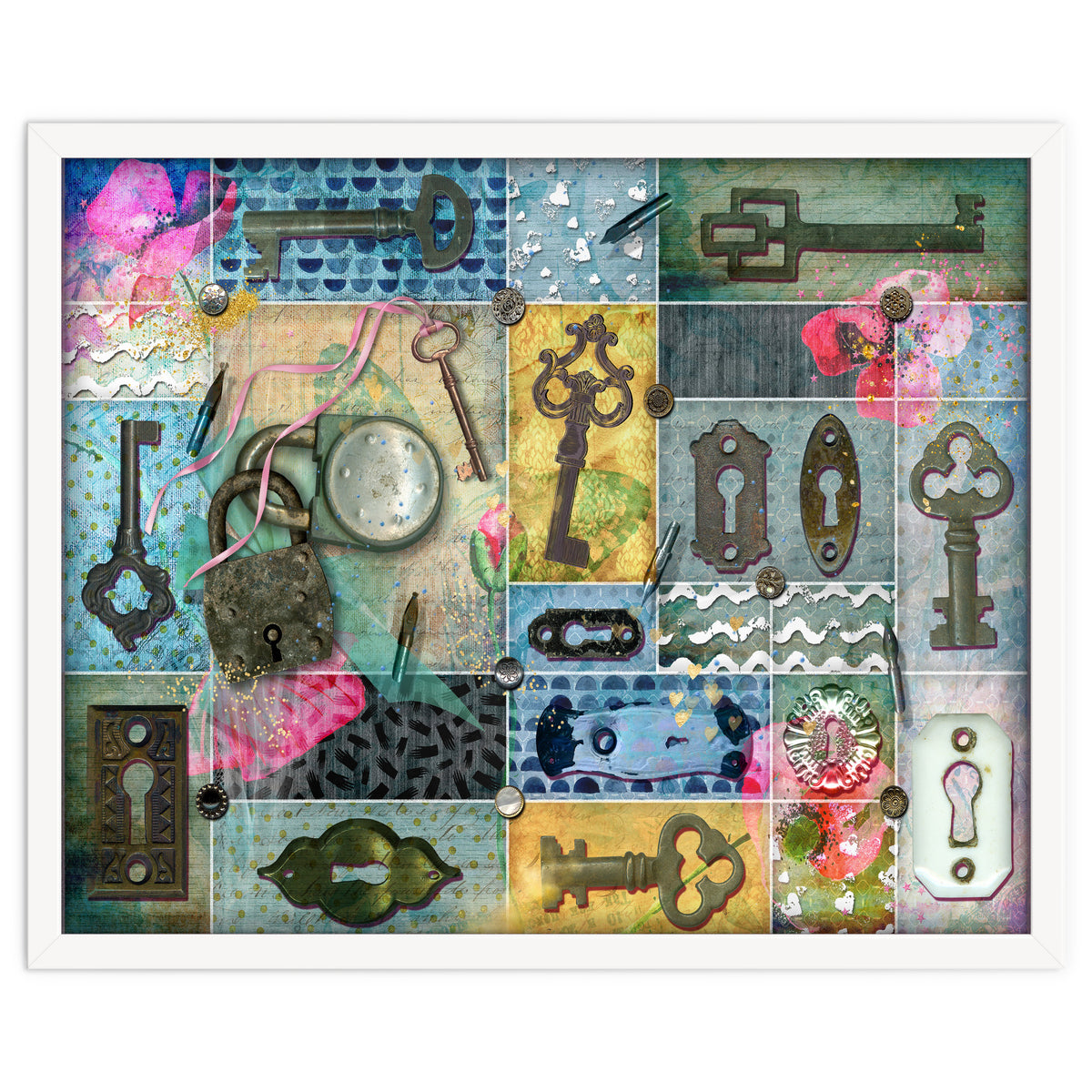 Vintage Key Collage