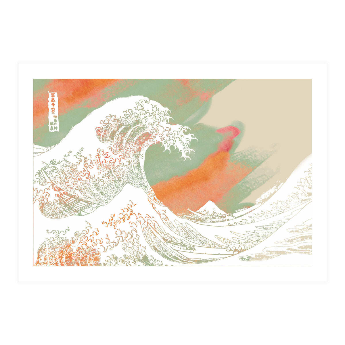 Calm into Great Wave Paint  I (Print Only)
