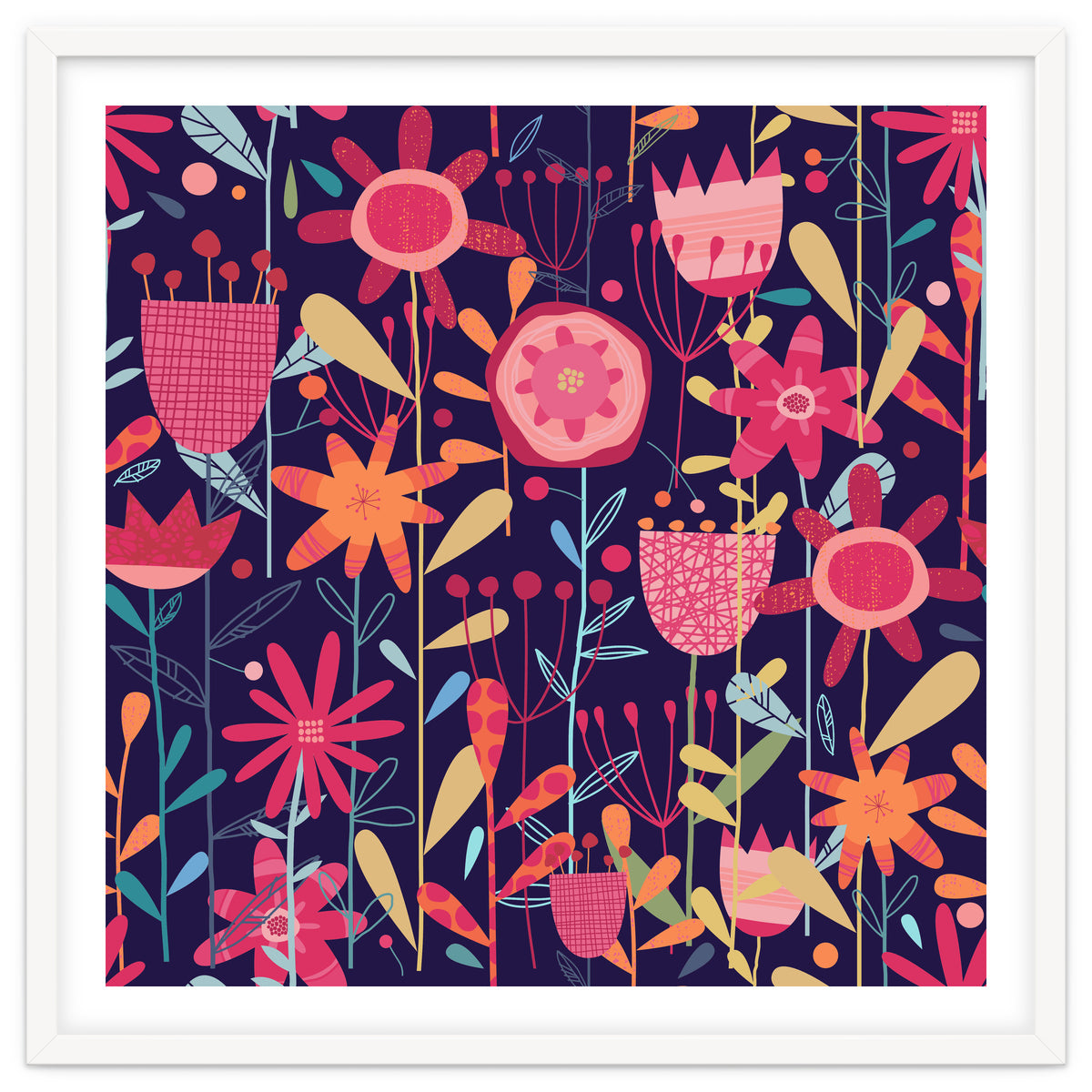 Wild Weeds And Flowers Dark