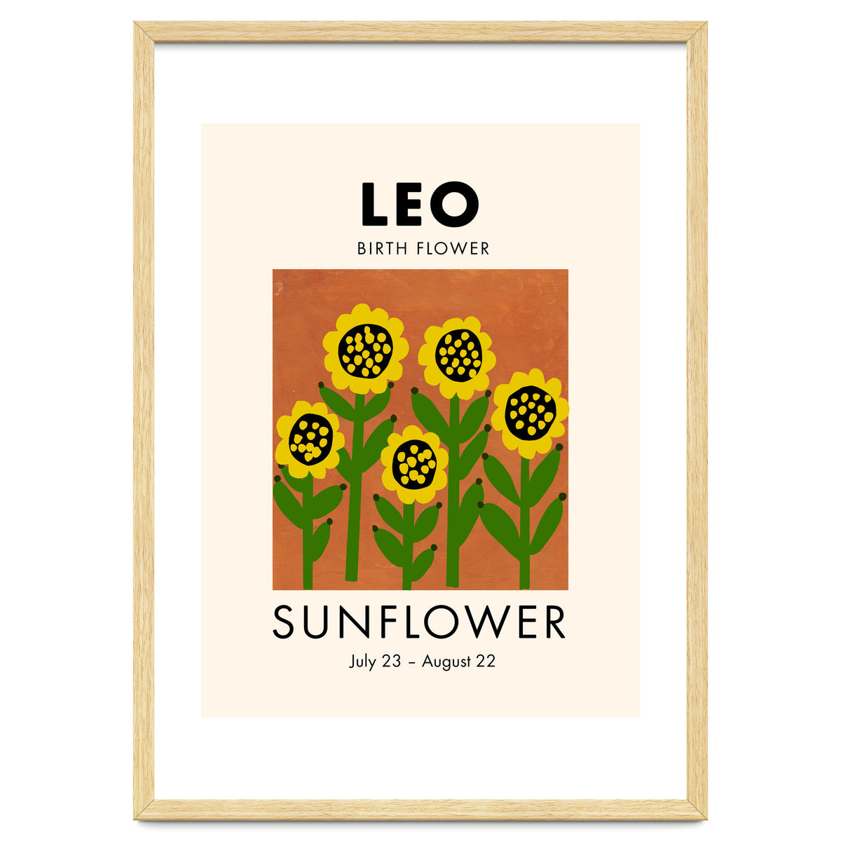 Leo Birth Flower Sunflower