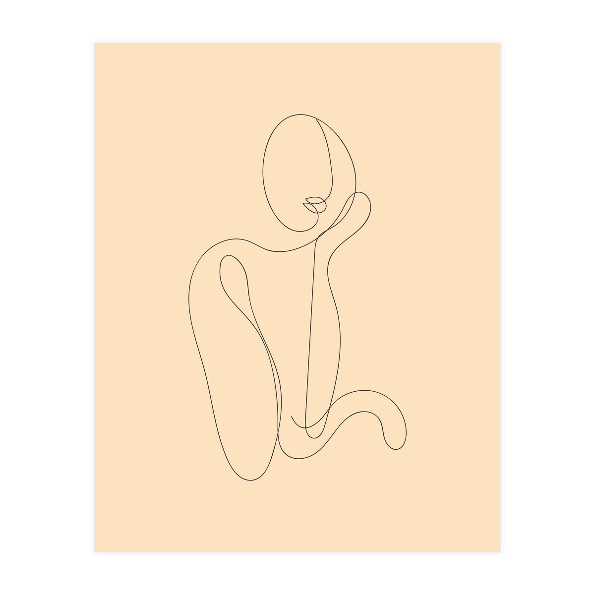 Female Line Art Drawing (Print Only)