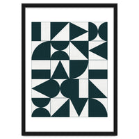 My Favorite Geometric Patterns No.17 - Green Tinted Navy Blue