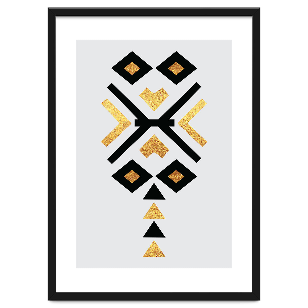 Gold And Black Abstract Tribal