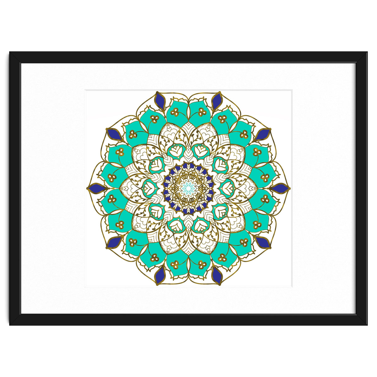 Blue and Gold Mandala