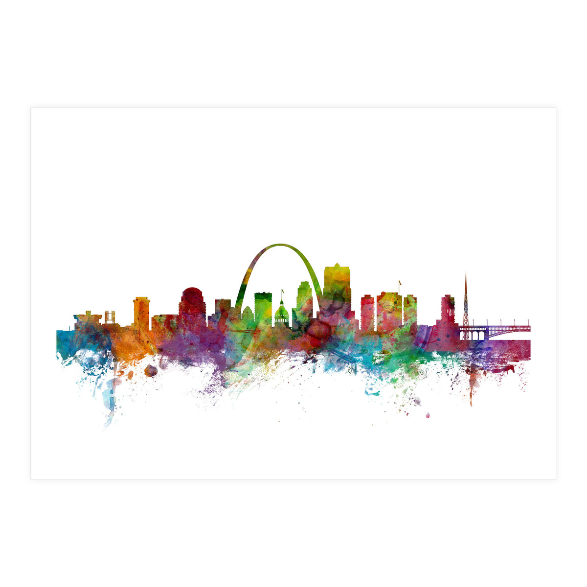 St Louis Missouri Skyline (Print Only)