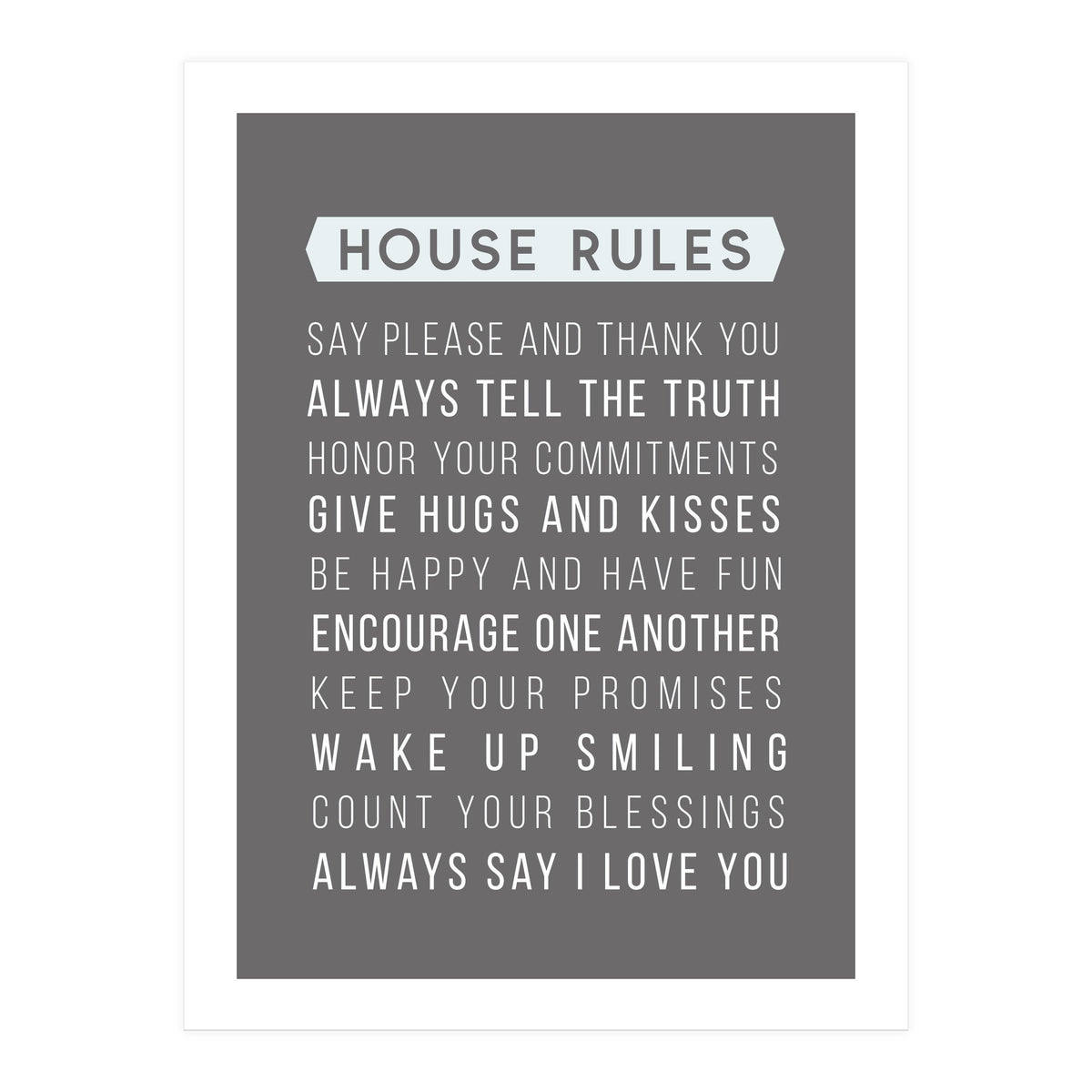 House Rules (Print Only)