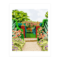 Gated Garden, Nature Landscape Painting (Print Only)
